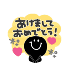 モノクロニコちゃん◎年末年始（再販）（個別スタンプ：7）