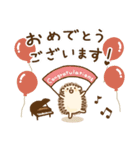 ピアノ＊可愛い＊ハリネズミ♡使える敬語（個別スタンプ：26）