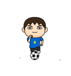 日本を応援するサッカー男子 ゼッケン6番（個別スタンプ：3）