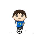 日本を応援するサッカー男子 ゼッケン18番（個別スタンプ：3）