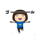 日本を応援するサッカー女子 ゼッケン18番（個別スタンプ：4）