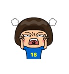 日本を応援するサッカー女子 ゼッケン18番（個別スタンプ：17）