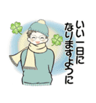 ベビーフェイスのシニアちゃん15♡優しい冬（個別スタンプ：8）