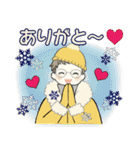 ベビーフェイスのシニアちゃん15♡優しい冬（個別スタンプ：17）