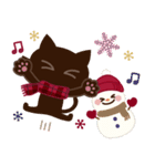 【敬語】大人の黒ねこ×くすみWinter（個別スタンプ：8）