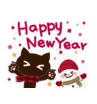 【敬語】大人の黒ねこ×くすみWinter（個別スタンプ：38）