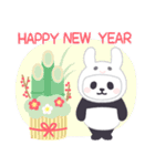 飛び出す！もふもふパンダンミニの年末年始（個別スタンプ：3）