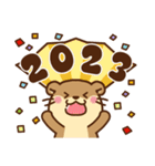 コツメカワウソ♡2023年お正月（年末年始）（個別スタンプ：5）