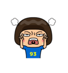 日本を応援するサッカー女子 ゼッケン93番（個別スタンプ：17）