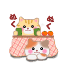 4匹のぽちゃりねこ「冬」【修正版】（個別スタンプ：18）