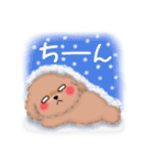 かわいいトイプードル(冬)【修正版】（個別スタンプ：19）