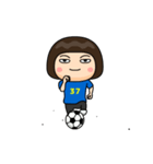 日本を応援するサッカー女子 ゼッケン37番（個別スタンプ：3）