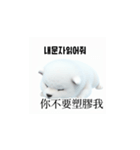 [韩语]可爱的小天使北极白色小狗 qcB（個別スタンプ：27）
