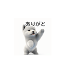 韓国語会話 サモエド犬KRJP 2lG（個別スタンプ：21）
