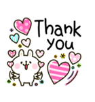 ウサギが好き♡かわいいカラフル敬語（個別スタンプ：13）