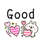 ウサギが好き♡かわいいカラフル敬語（個別スタンプ：19）