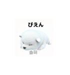 韓国語会話 サモエド犬KRJP 6rG（個別スタンプ：18）