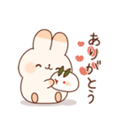 寄り添いうさぎ5（冬＆年賀）（個別スタンプ：5）