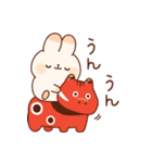 寄り添いうさぎ5（冬＆年賀）（個別スタンプ：6）