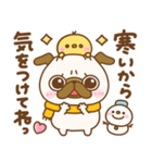 冬のパグちゃんず♡（個別スタンプ：6）