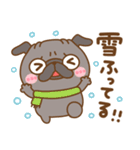 冬のパグちゃんず♡（個別スタンプ：7）