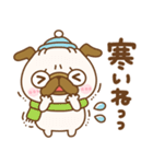 冬のパグちゃんず♡（個別スタンプ：9）