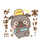 冬のパグちゃんず♡（個別スタンプ：10）