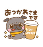 冬のパグちゃんず♡（個別スタンプ：13）