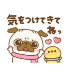 冬のパグちゃんず♡（個別スタンプ：24）