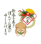 よちよち豆柴兄弟 年末年始＆招福の言葉（個別スタンプ：20）