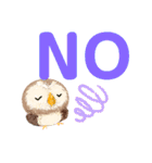 ふわふわフクロウのデカ文字☆（個別スタンプ：18）