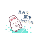 とびだす！白うさぎさんの年末年始（個別スタンプ：10）