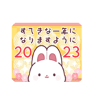 とびだす！白うさぎさんの年末年始（個別スタンプ：22）
