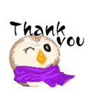 ふわふわフクロウの日常会話☆冬☆（個別スタンプ：2）