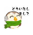 ふわふわフクロウの日常会話☆冬☆（個別スタンプ：4）