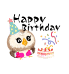 ふわふわフクロウの日常会話☆冬☆（個別スタンプ：19）