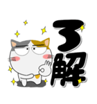三毛猫★インパクトのあるデカ文字（個別スタンプ：3）