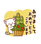 しろねこ♡お正月（年末年始)【再販】（個別スタンプ：3）