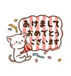 しろねこ♡お正月（年末年始)【再販】（個別スタンプ：5）