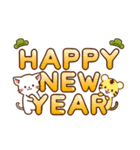 しろねこ♡お正月（年末年始)【再販】（個別スタンプ：6）