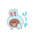 動くLINE FRIENDSあけおめスタンプ（個別スタンプ：20）
