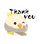 ふわふわオカメインコの日常会話☆冬（個別スタンプ：1）