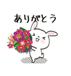 冬*年末年始♡白うさぎちゃん【丁寧/敬語】（個別スタンプ：2）