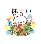 冬*年末年始♡白うさぎちゃん【丁寧/敬語】（個別スタンプ：8）