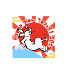 動く鳥獣戯画【あけおめ！ 2023！の巻】（個別スタンプ：1）