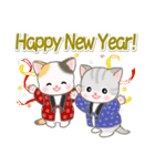 はんてんにゃんこ 年末年始＆招福の言葉（個別スタンプ：13）