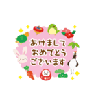 毎年使える♡動くもちもちうさぎの年末年始（個別スタンプ：2）
