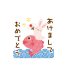 毎年使える♡動くもちもちうさぎの年末年始（個別スタンプ：6）