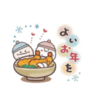 動く！まるいやつらとトリさんの年末年始（個別スタンプ：16）