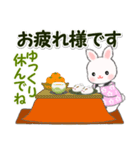 半纏うさちゃん 冬の毎日（個別スタンプ：17）